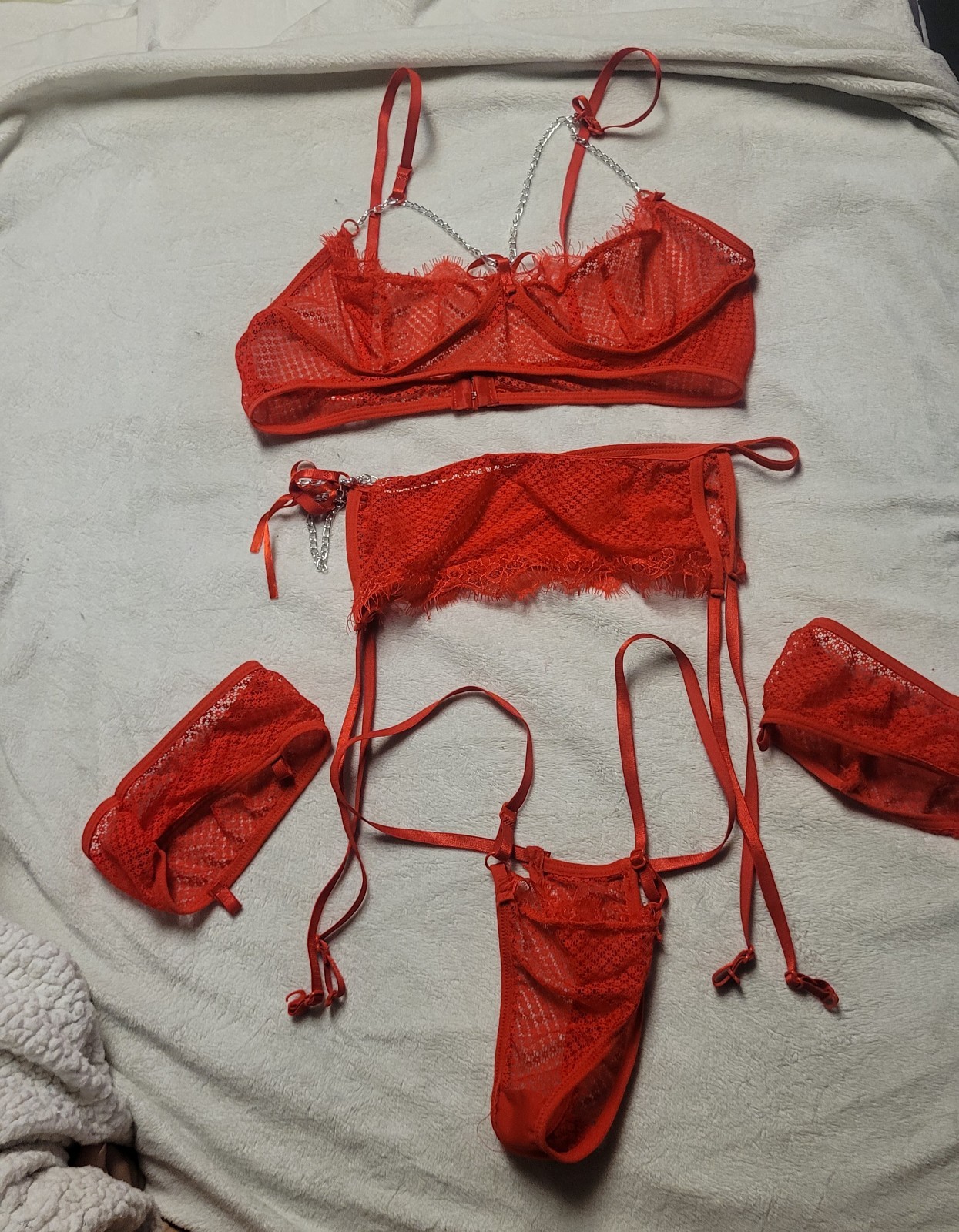 Red lingerie 5pc
