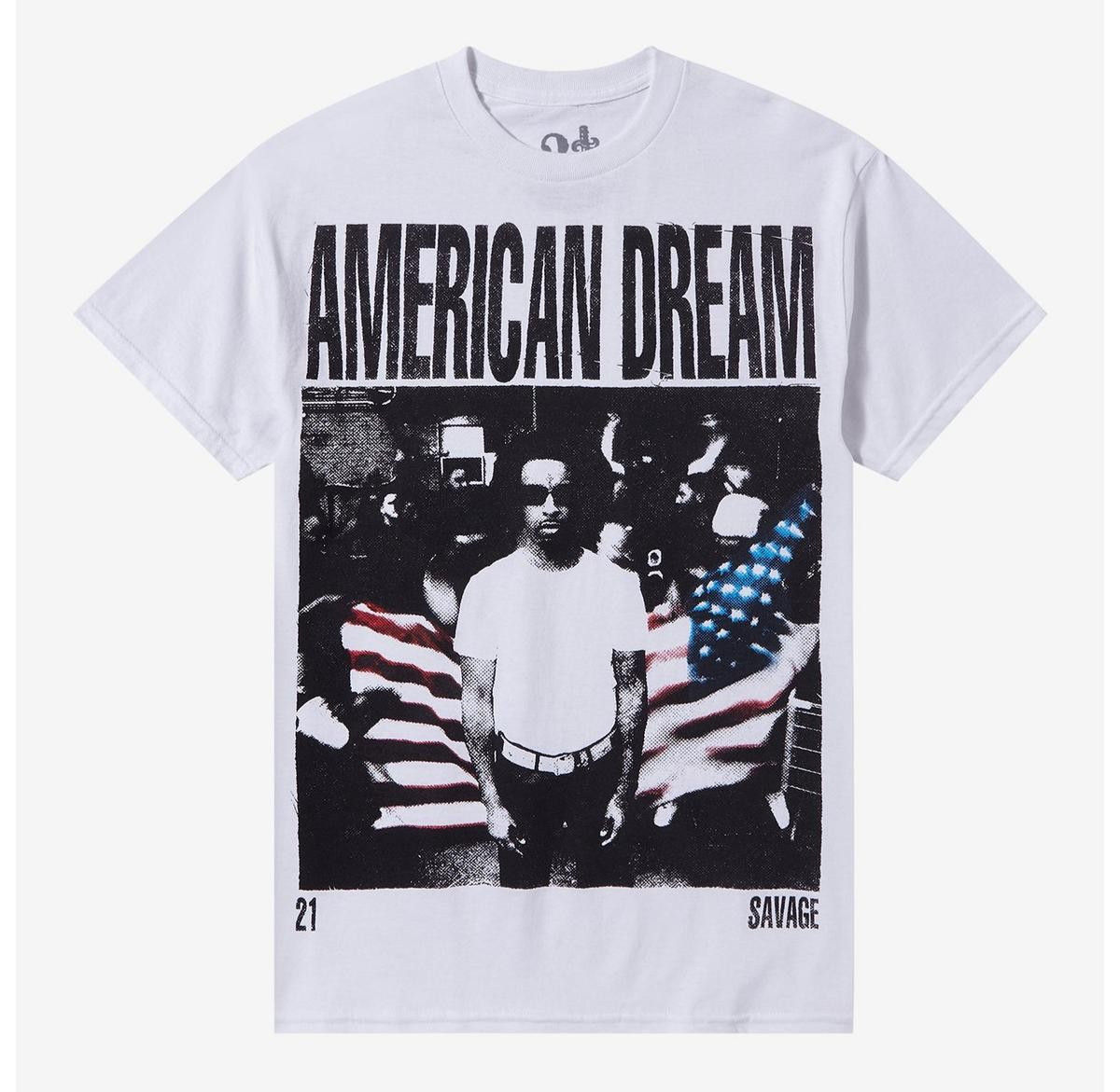21 Savage American Dream Flag Portrait T-Shirt New
