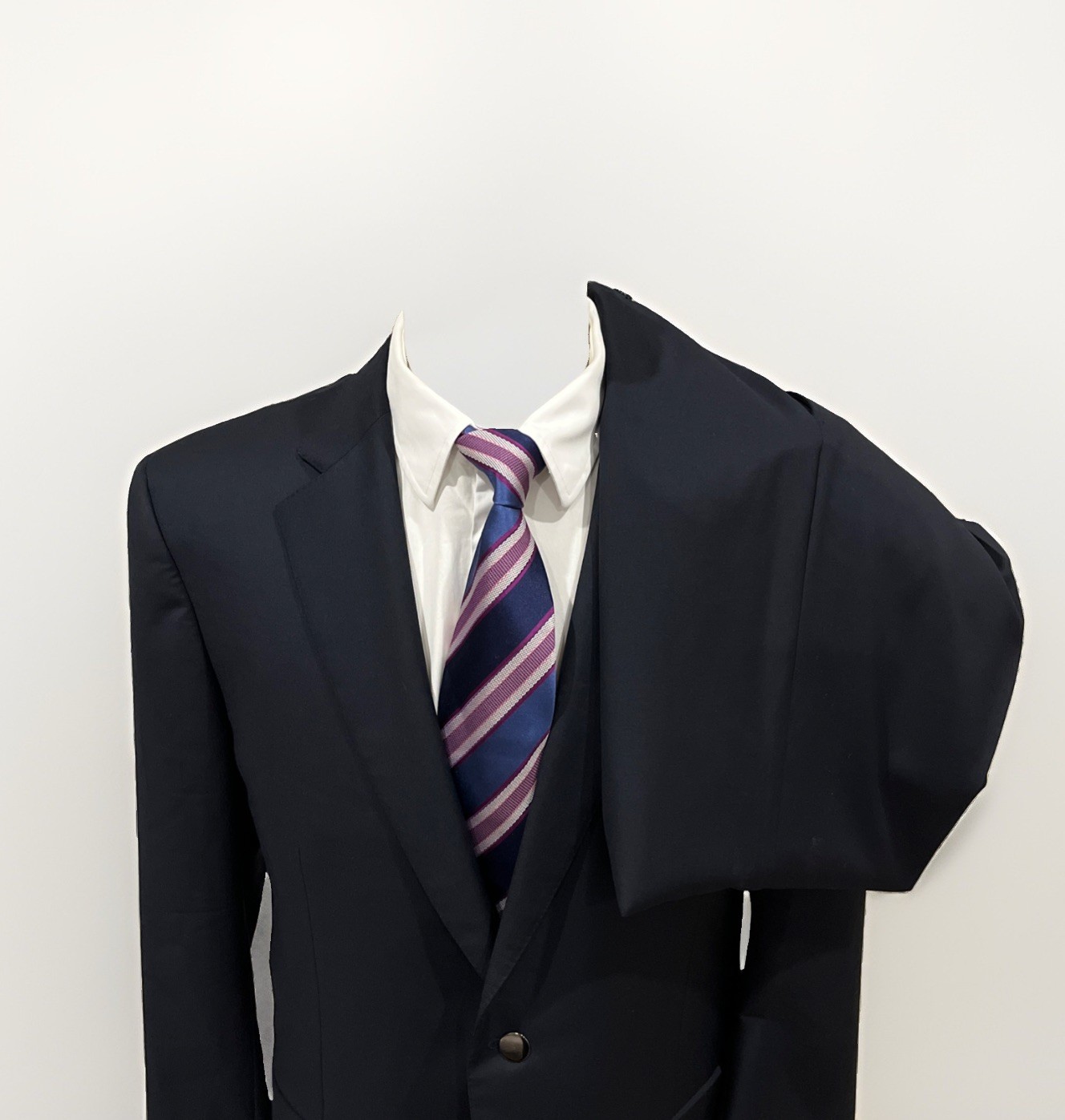 GORGEOUS ERMENEGILDO ZEGNA MENS NAVY BLUE SUIT US46R / 36x30 MADE IN ITALY VGC