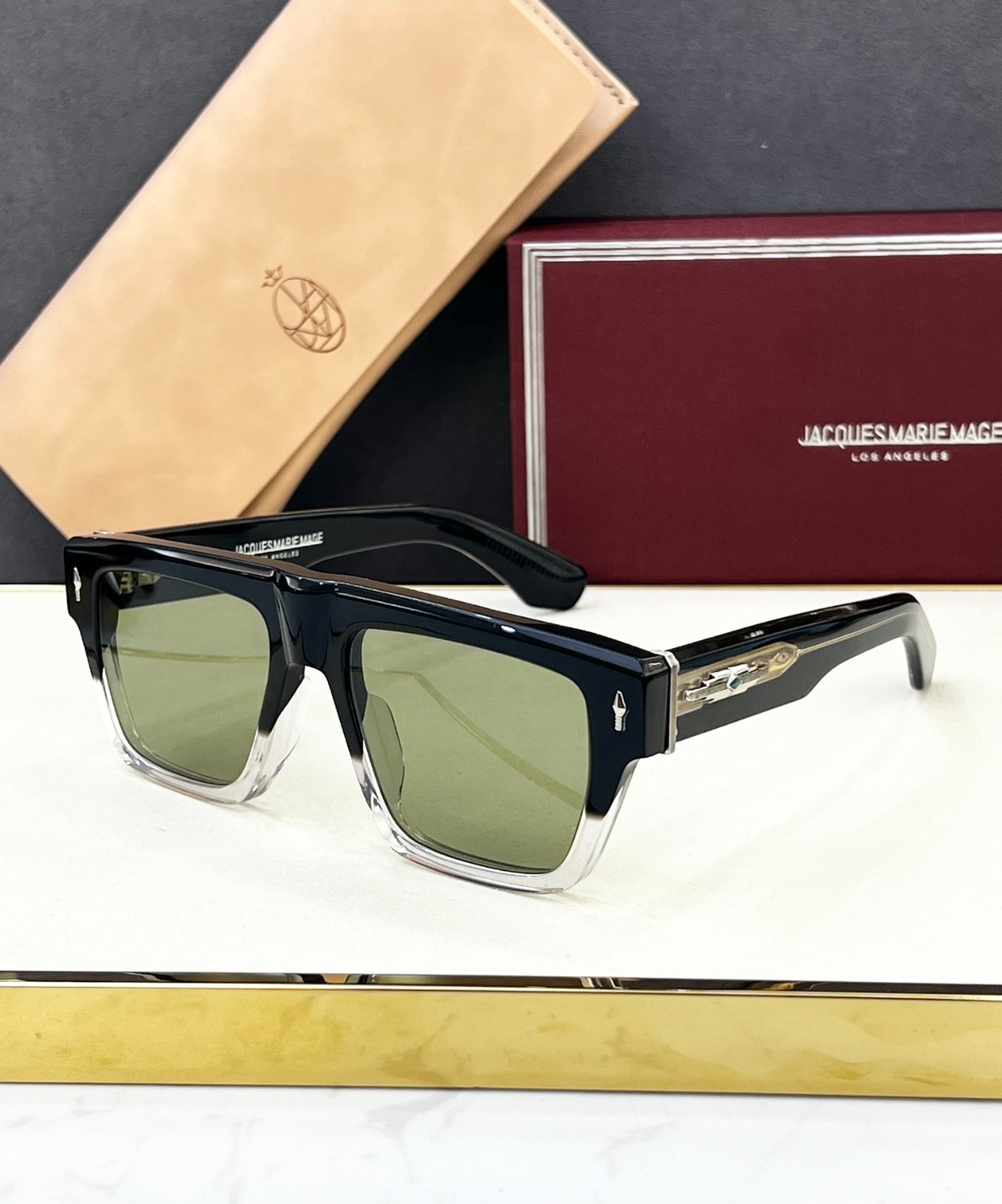 JACQUES MARIE MAGE Sunglasses  handmade fashion  ACOMA  size:55-19-146