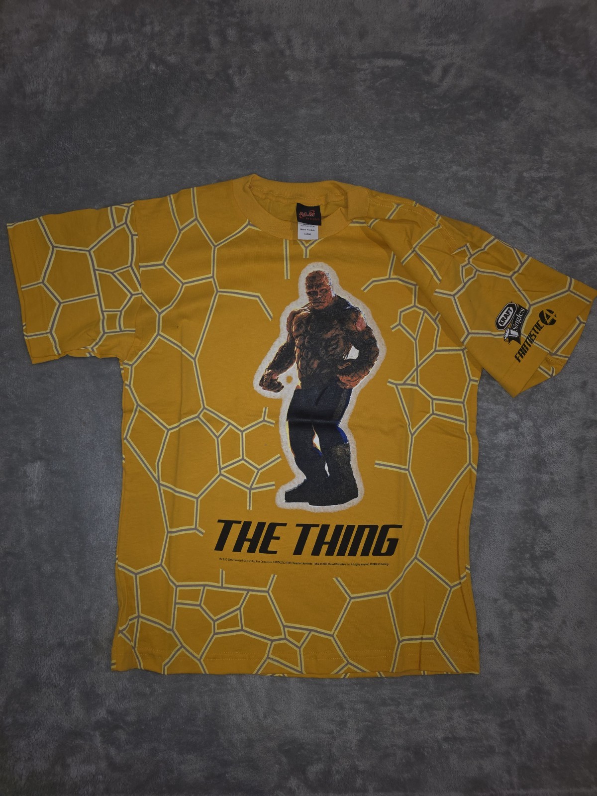 2005 Marvel The Thing Vtg Fantastic Four New T Shirt Men’s Large Kraft NOS L@@K