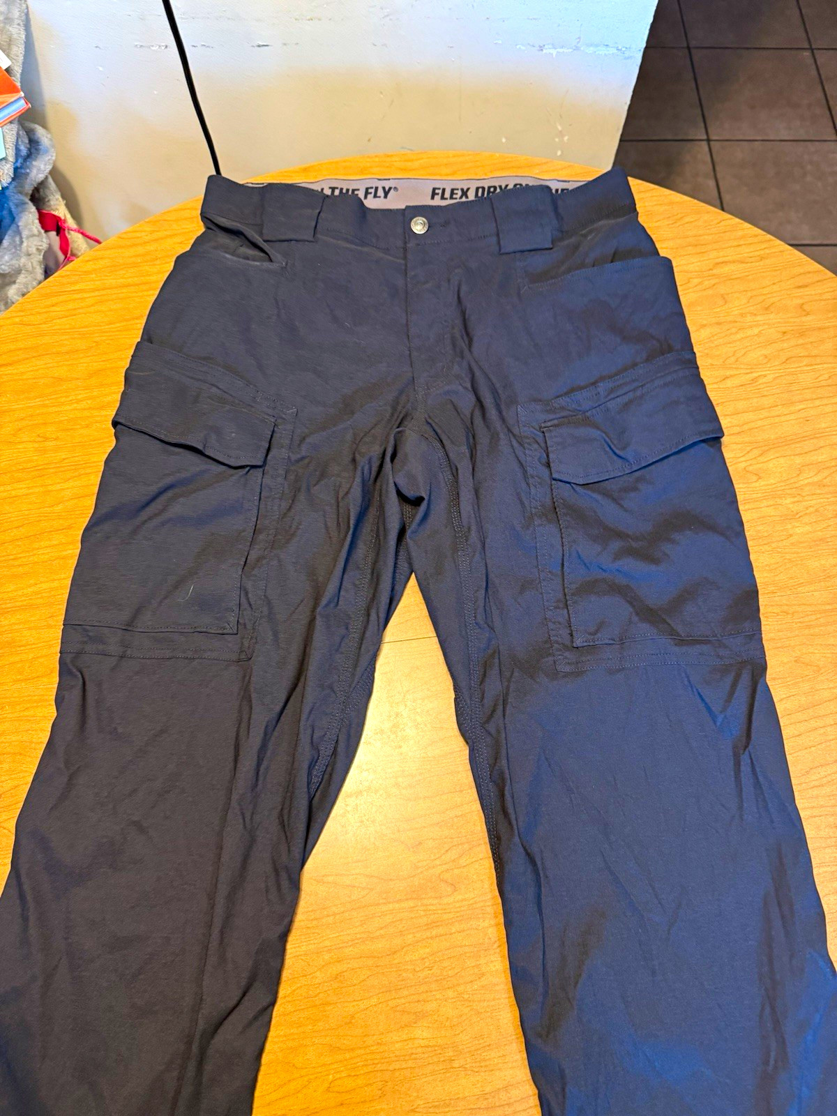 Duluth Trading Co Flex Dry On The Fly Cargo Pants Black Men’s 34 Relaxed