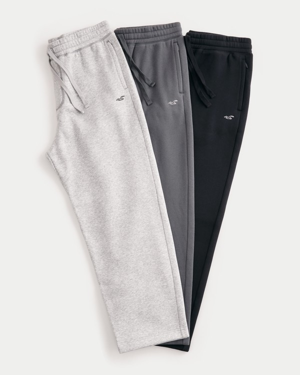 Hollister Men's Feel Good Baggy Sweatpants 3 Pack Multi Regular 63765562 SALE