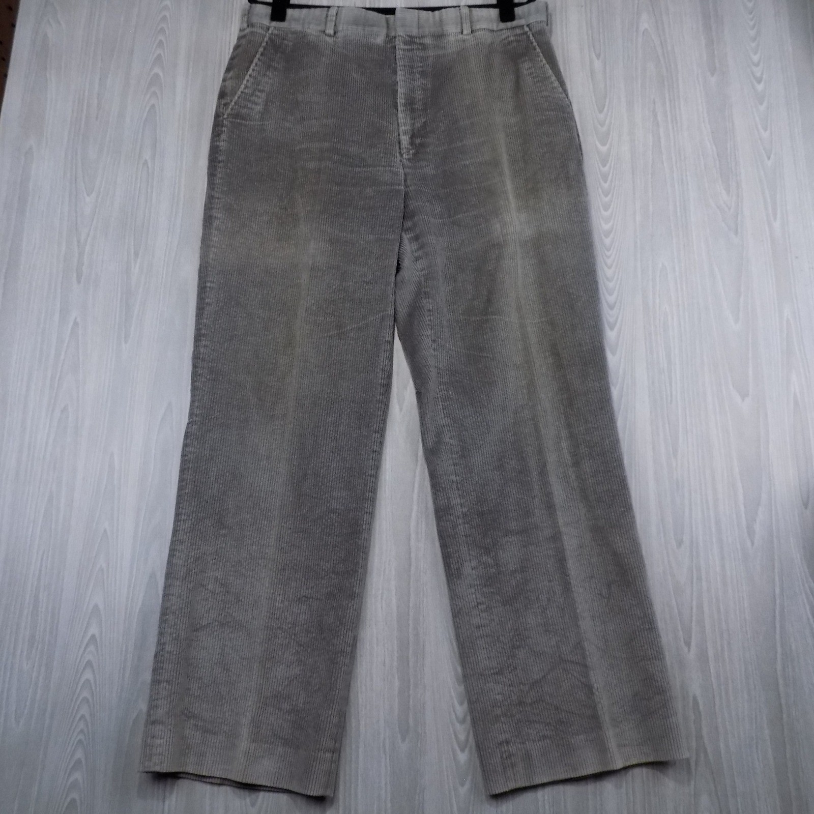 Vintage L.L. Bean Corduroy Pants Mens 36 Gray Made in USA Straight Leg  EUC