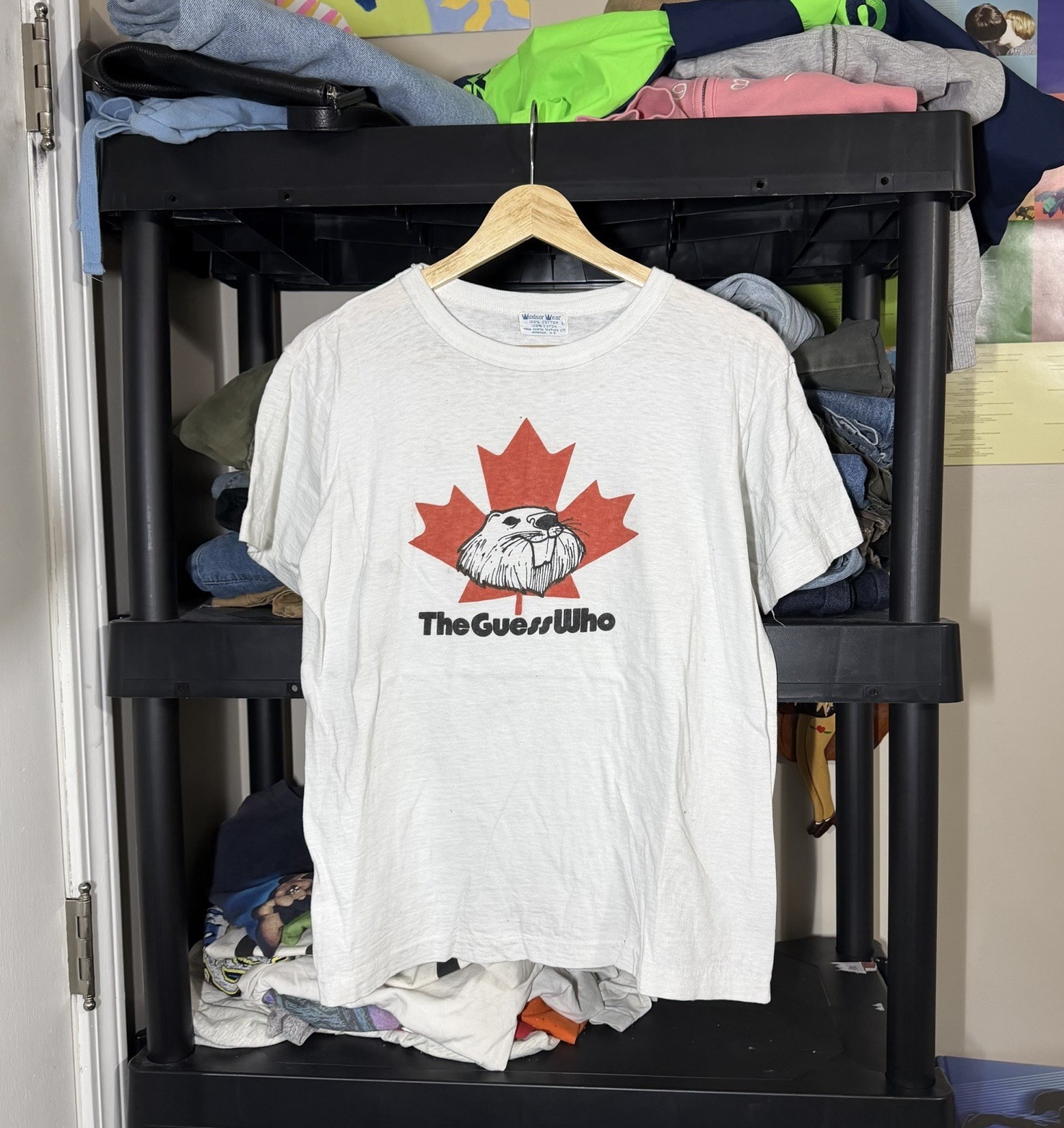 70s The Guess Who RARE Vintage Promo T-Shirt Canada Maple Leaf Beaver