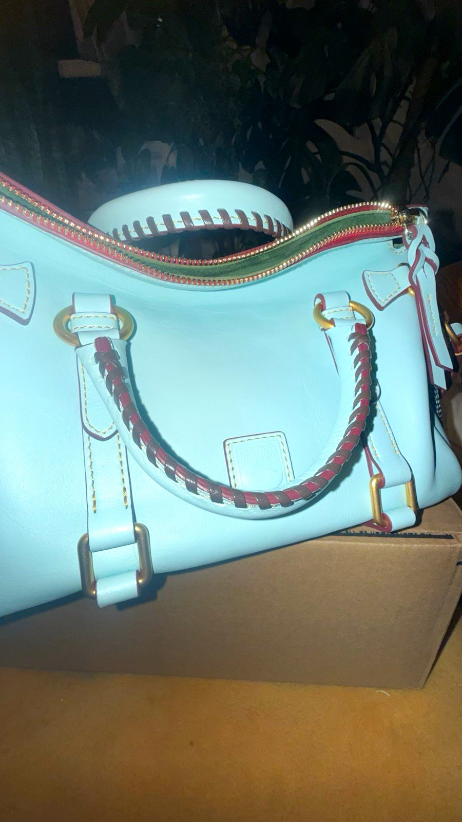 Dooney & Bourke Pale Blue Mini Florentine Satchel