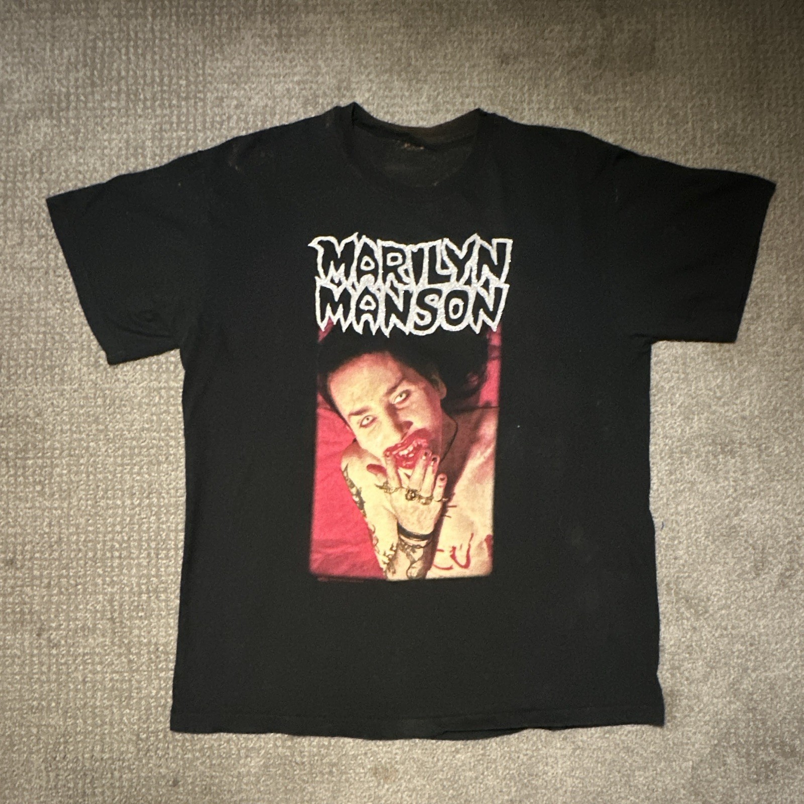 Vintage Marilyn Manson 1994 I Am The God Of F**k Size M Black T Shirt