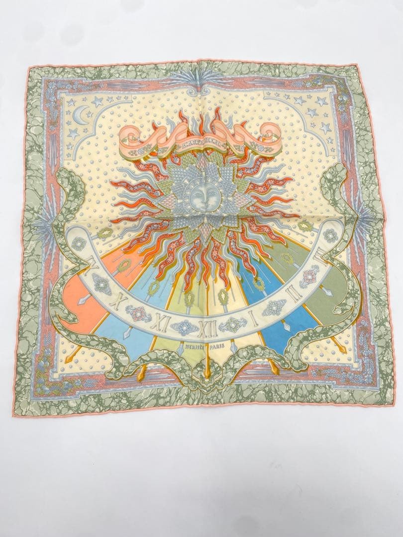 Hermes Silk Scarf Petit Carre 45 CARPE DIEM Multicolor very good gift