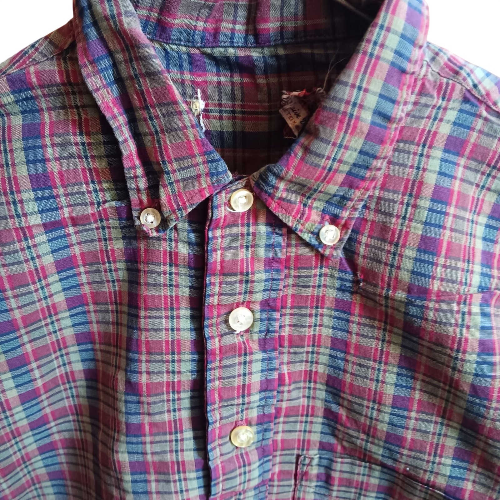 Vintage 1950s Tom Sawyer XS Mens 16 Boys Oxford Shirt 