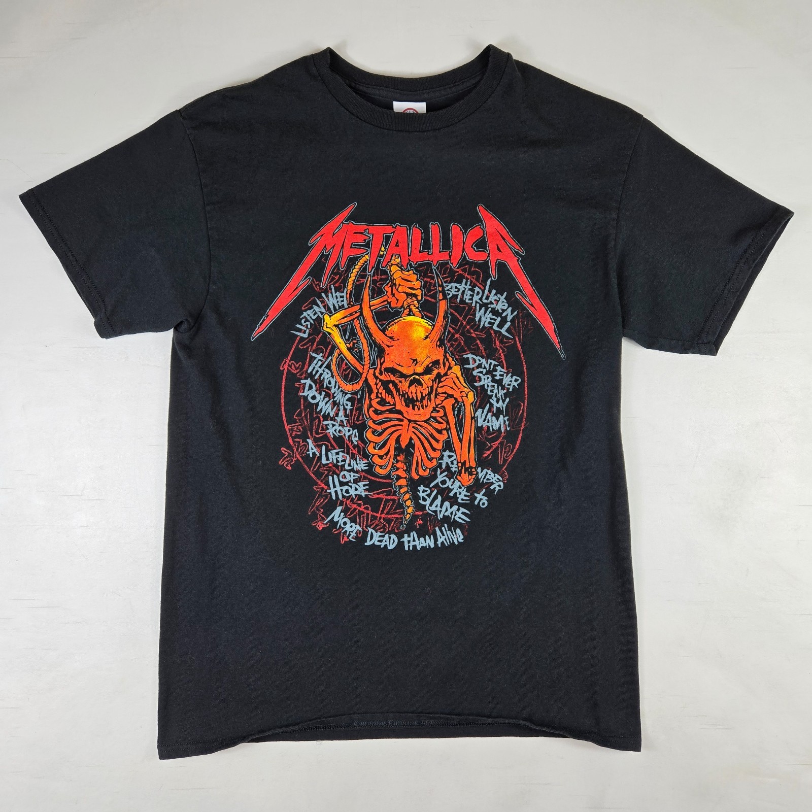 Metallica M72 North American Tour T-Shirt Medium 2023 72 Seasons Black Pre-owned