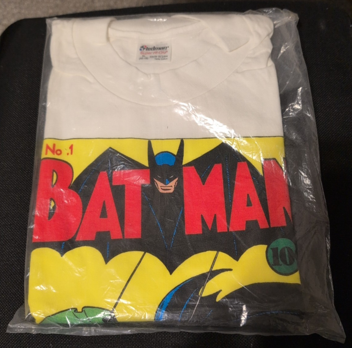 Vintage Tee  tshirt single stitch BATMAN DC comics book  graphic 80s XL NEW