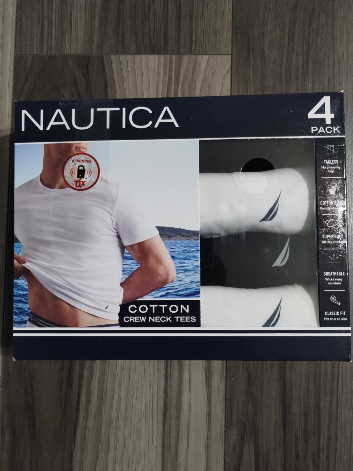Nautica Mens Cotton Crew Neck Tees (Medium) 38-40