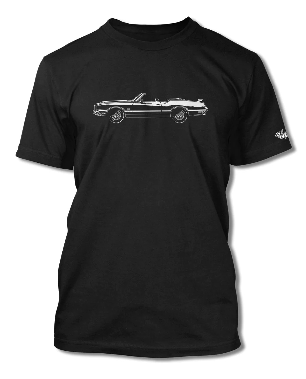 1972 Oldsmobile Cutlass 4-4-2 W-30 Convertible Spoiler T-Shirt - Men - 14 Colors