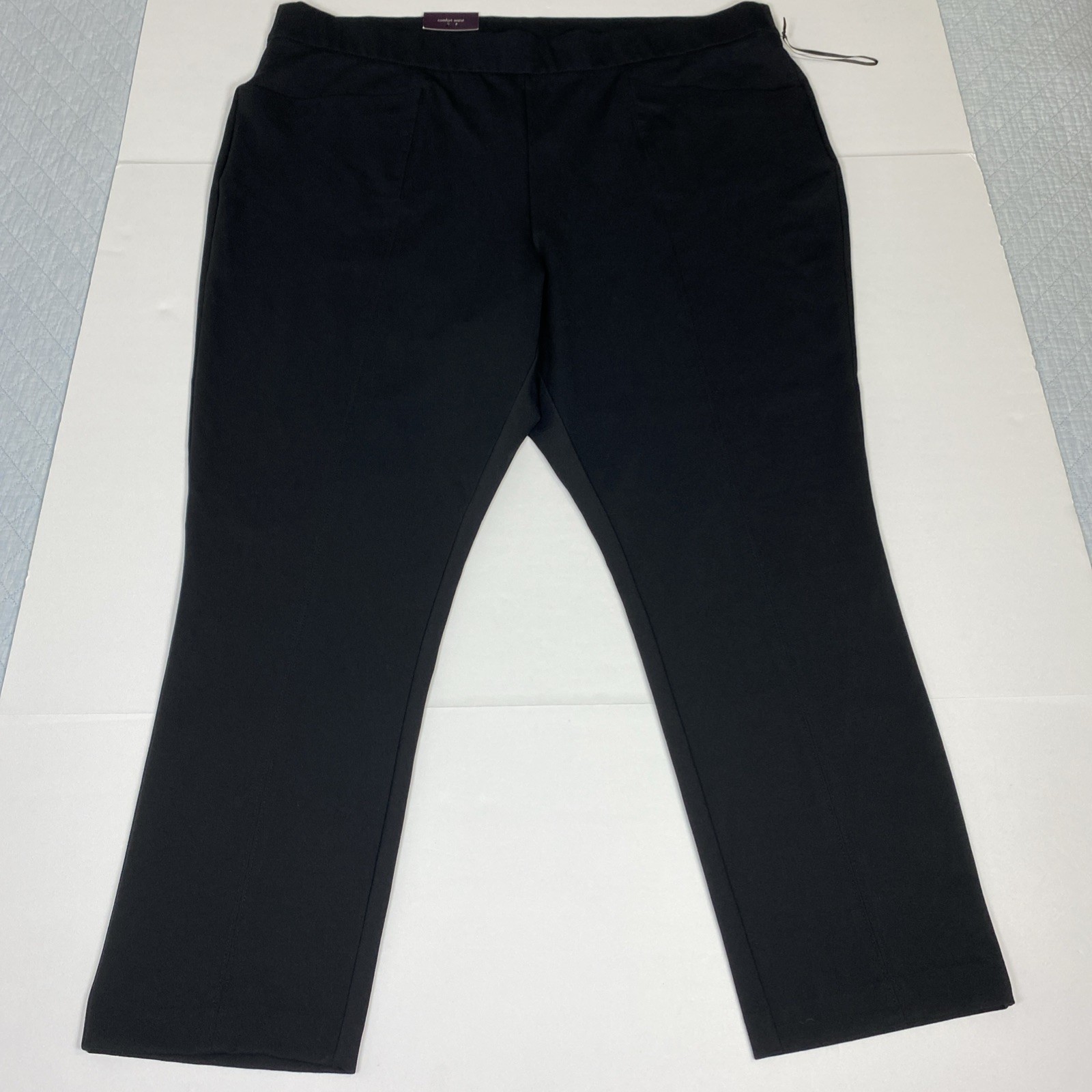 NWT Ava & Viv Pants Womens Plus 3X 45x28.5 Black High Rise Skinny Ankle Pull On