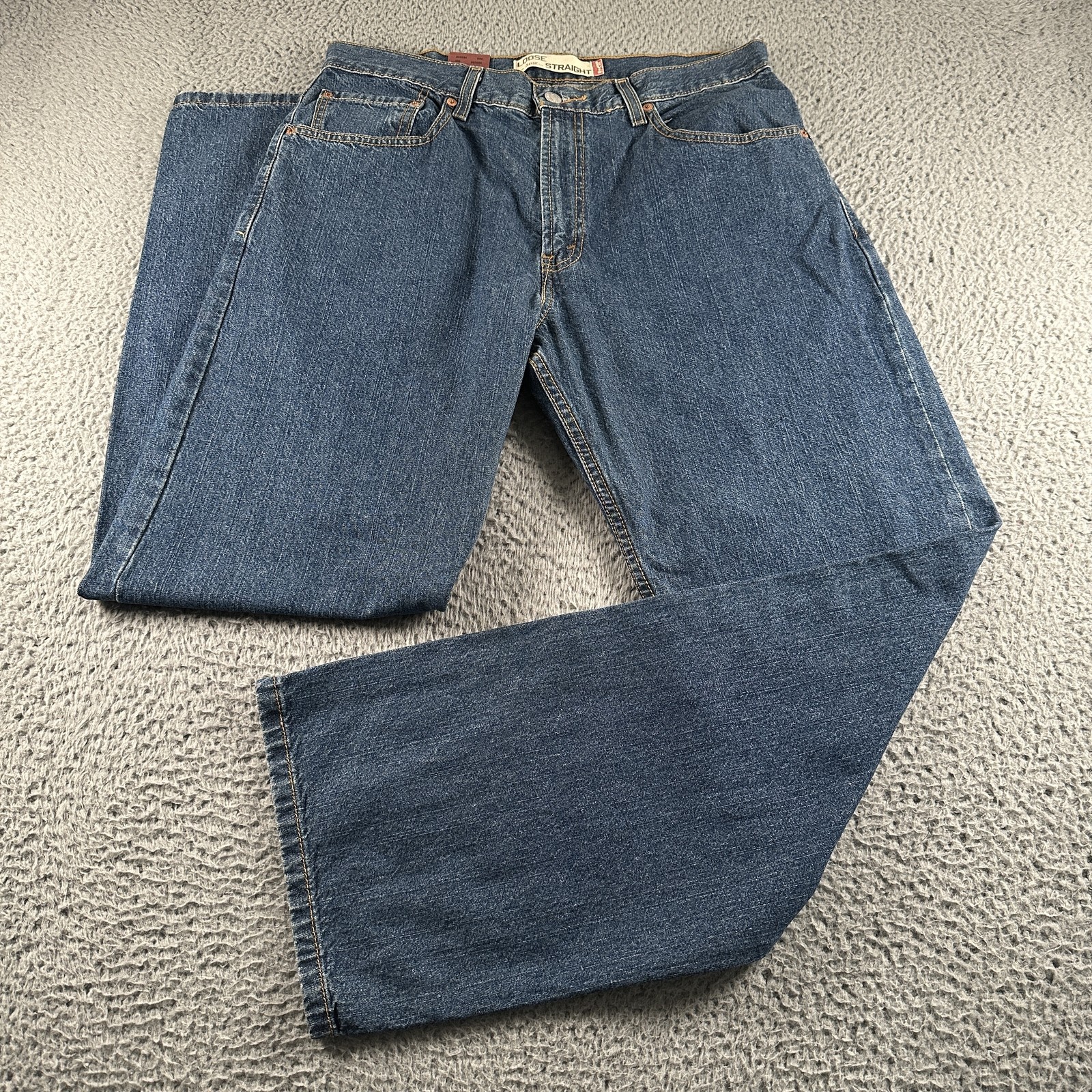 Vtg Levi\'s 569 Loose Straight Y2K Jeans Mens 33x32 Blue Relaxed Deadstock NWT