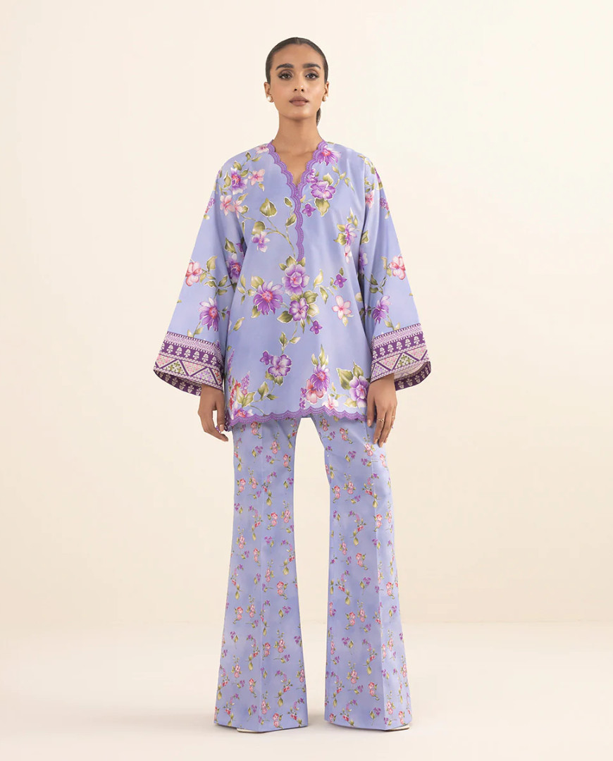 Exquisite 2-Piece Printed Cambric Suit