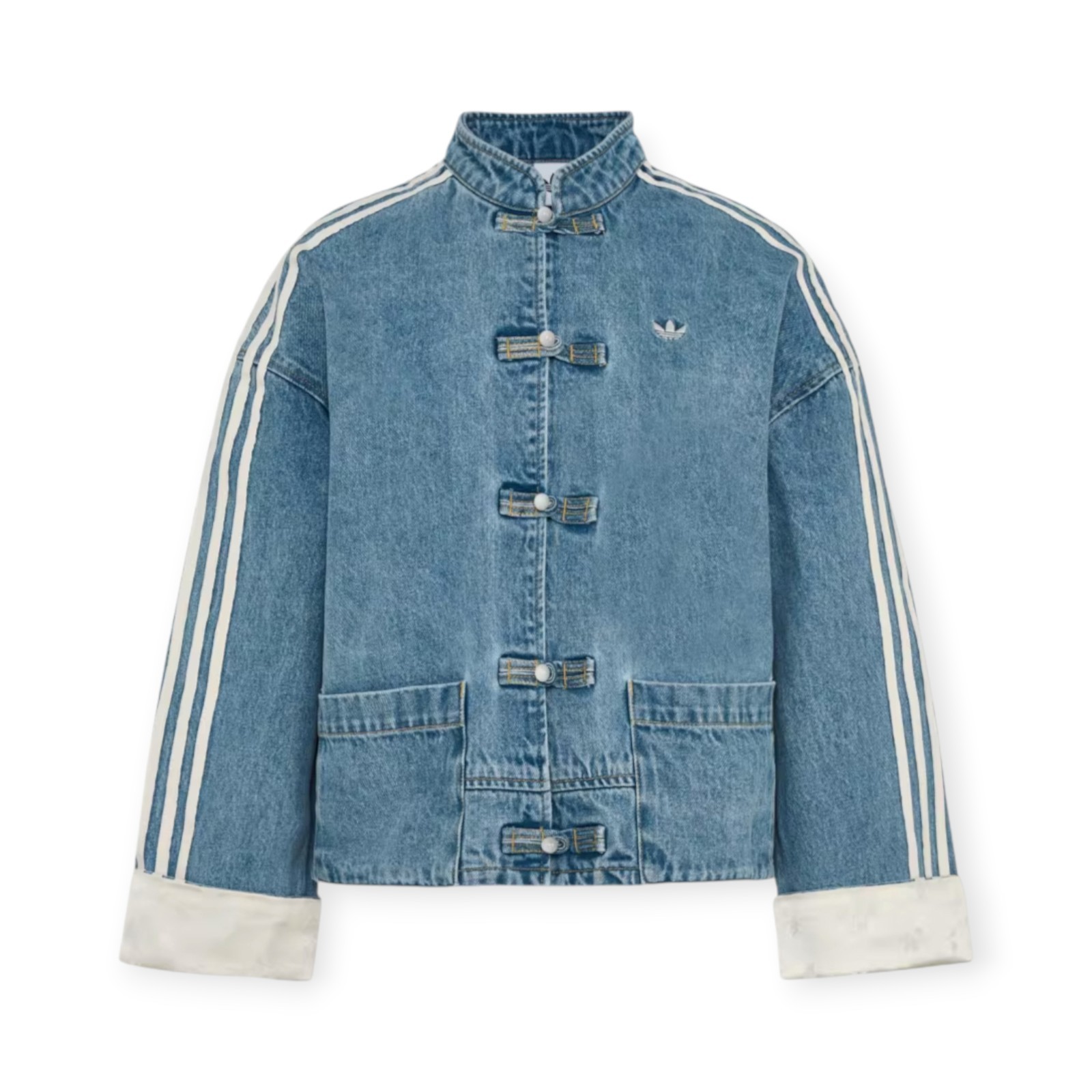 Adidas Originals New Chineses Jacket Light Denim Blue Women's Asia Size KY5743 