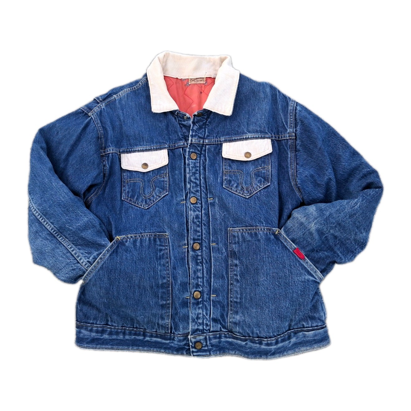 Vtg 60s Buckaroo Big Smith Denim Chore Jacket Quilted Lined Corduroy Sz 40 