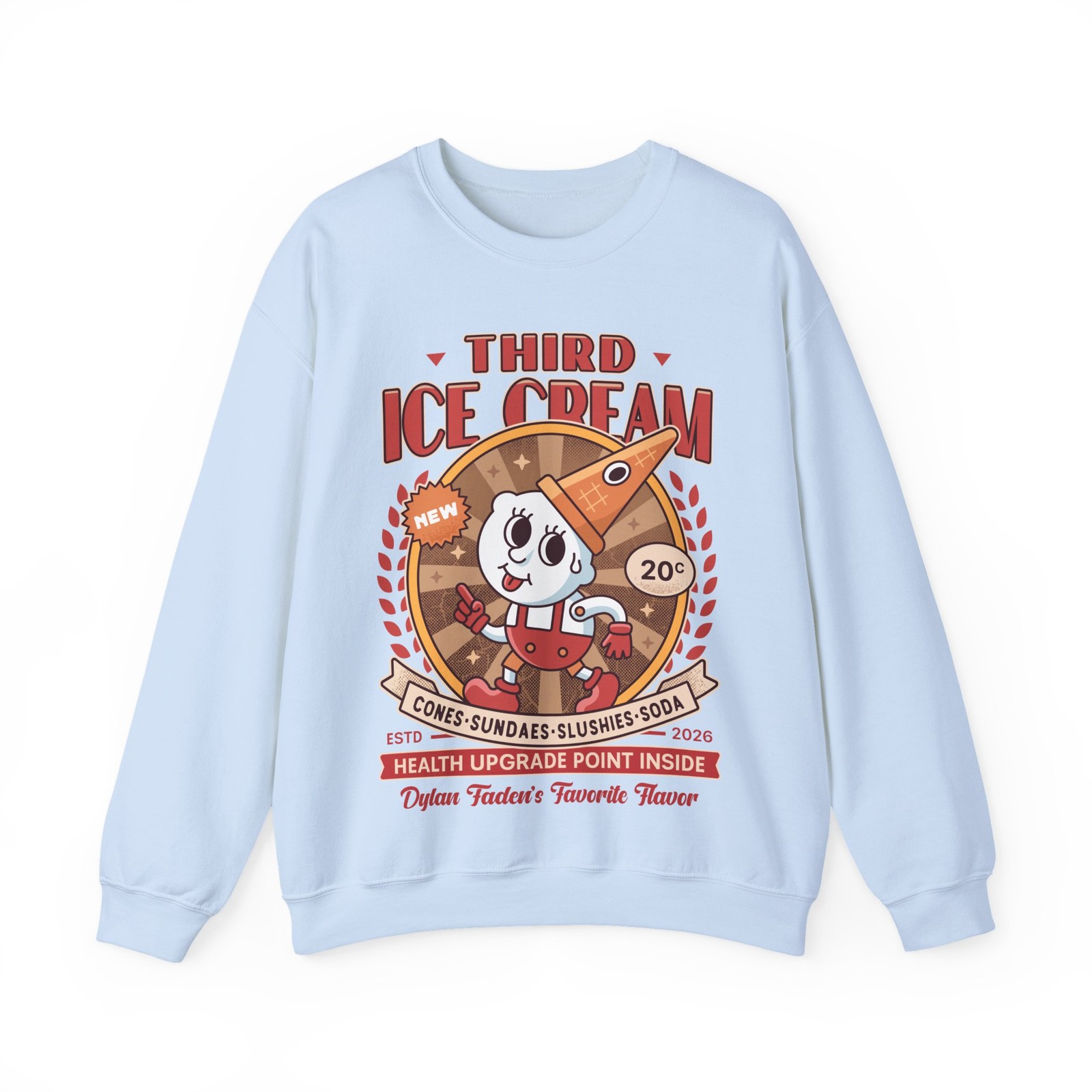 Dylan Faden Ice Cream Crewneck Sweatshirt. Control Resonant Video Game.