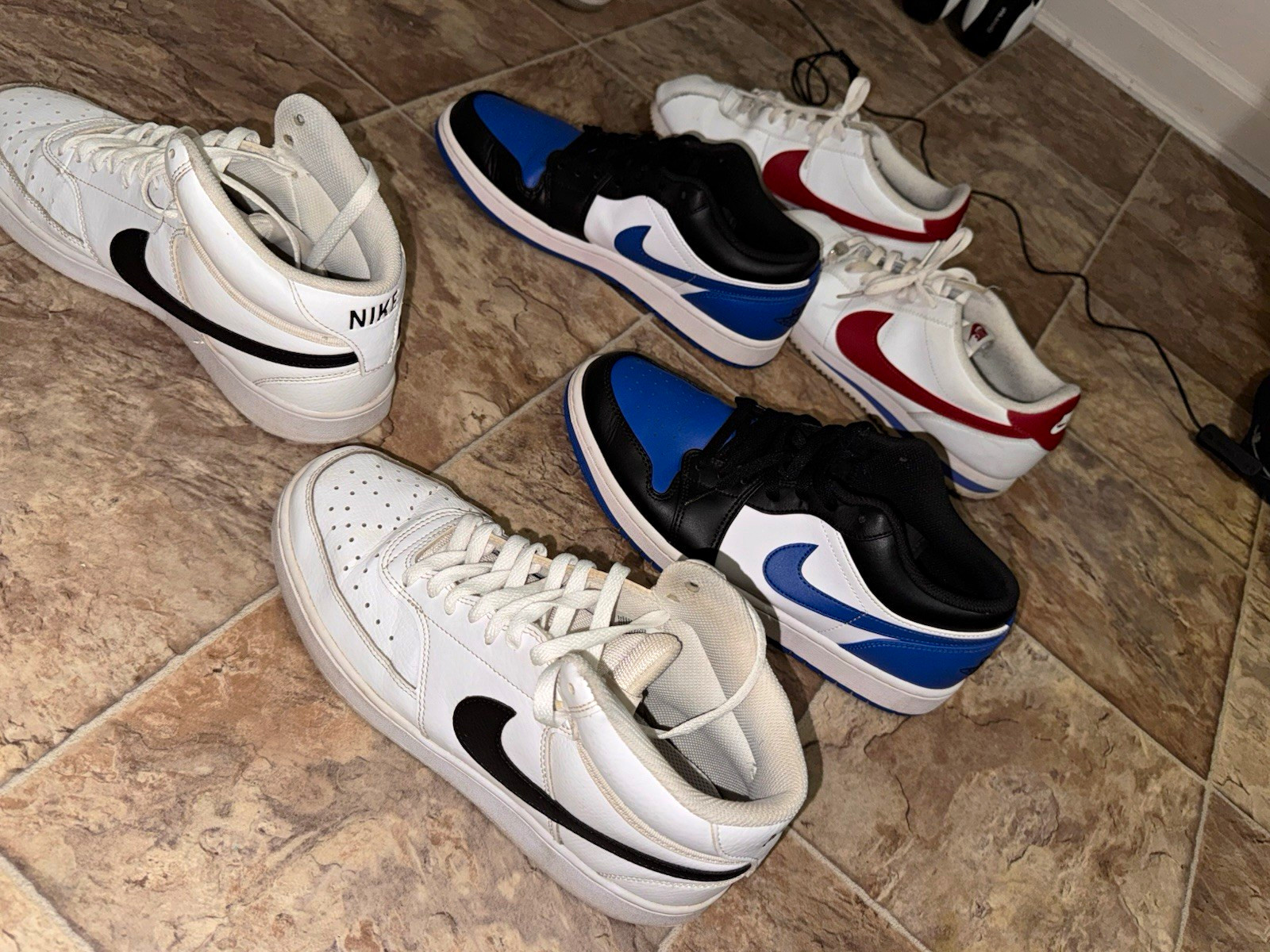 Nike Sneakers Lot of 3 Pairs Multicolor Colorblock Leather