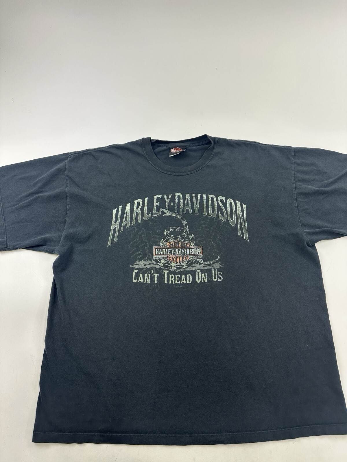 Harley Davidson Shirt Mens 2XL Black Omaha Nebraska Can’t Tread On Us Vintage