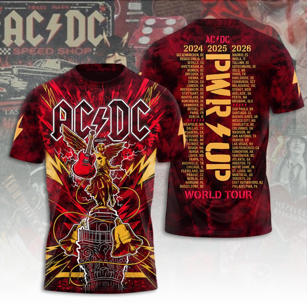 AC/DC World Tour 2026 3D Apparel