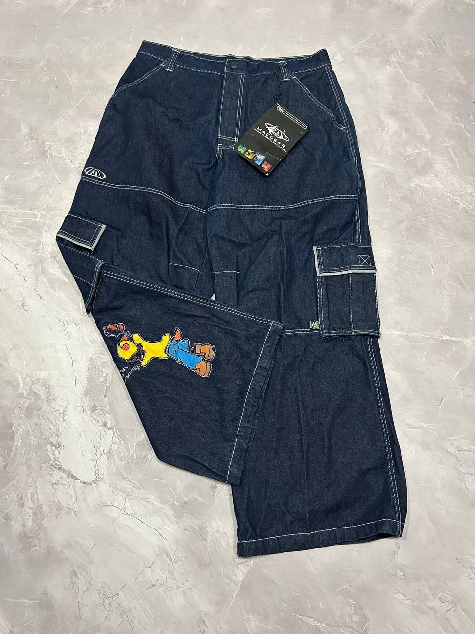 Vintage Rare Macgear Rap Baggy Cargo Denim jeans