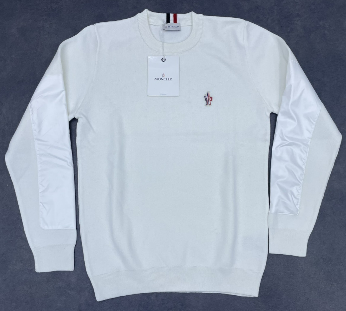 Moncler Men\'s White Casual Sweaters - Size XL