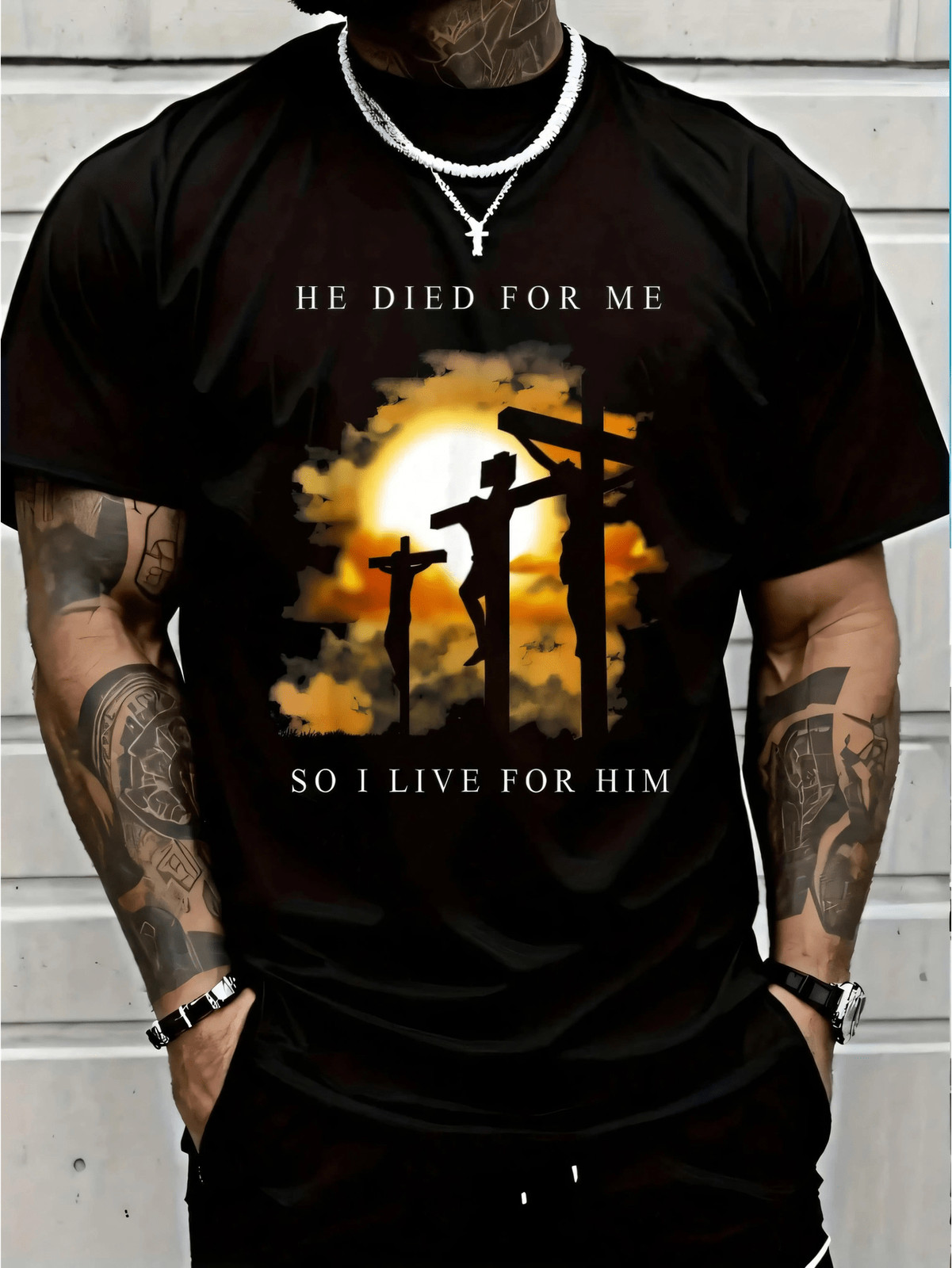 Christian Bible Verse - Jesus Died For Me T-Shirt Women's Men Graphic