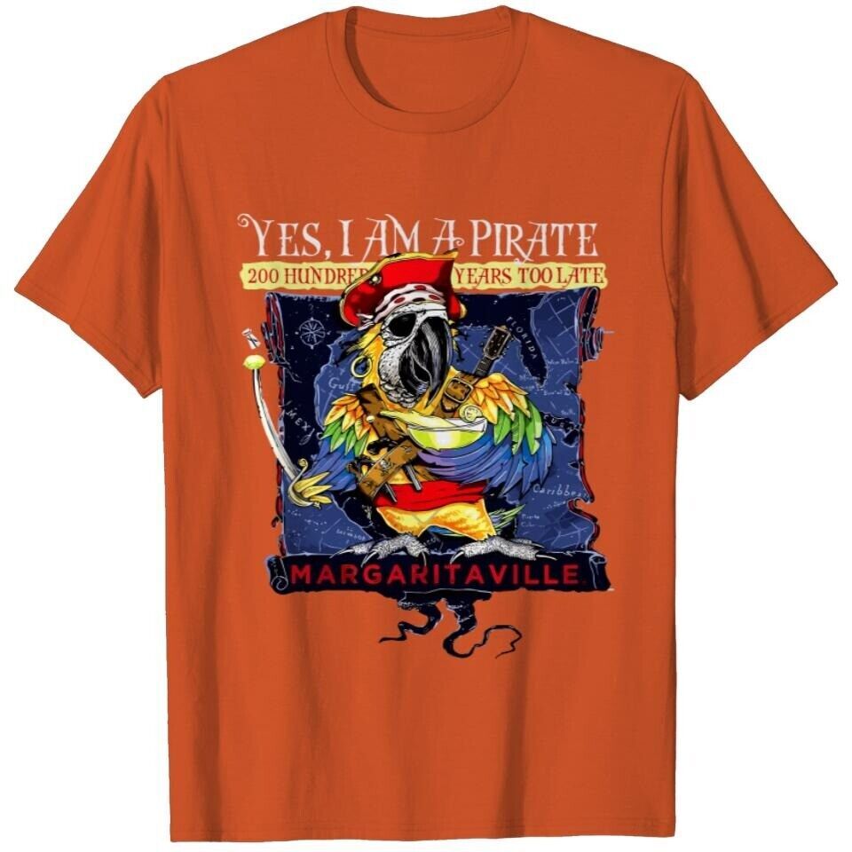 Yes I\'m a Pirate Jimmy Buffett Shirt, Jimmy Buffett Margaritaville Shirt orange