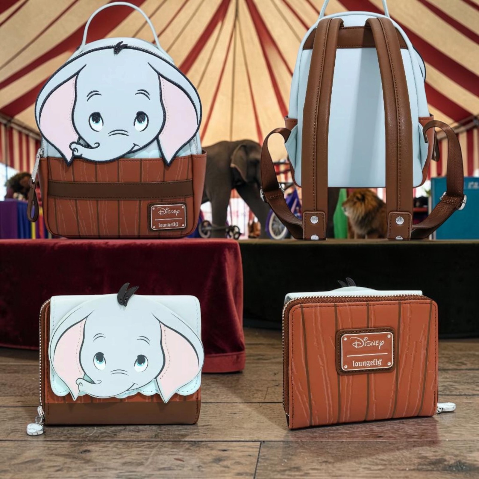 Loungefly Disney Dumbo Bath Figural Mini Backpack & Wallet Set