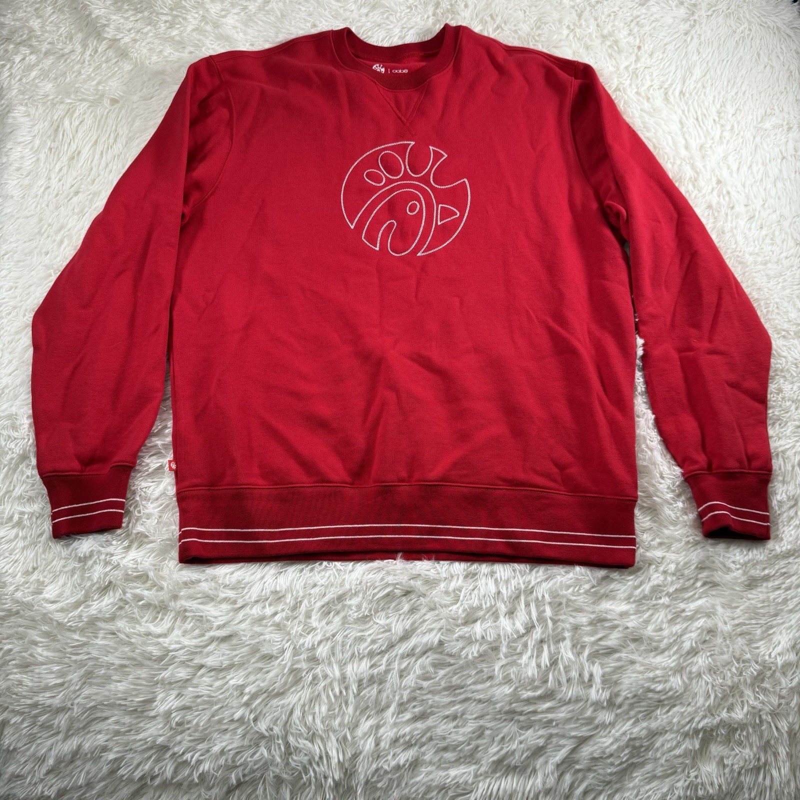 Chik-Fil-A Uniform Crewneck Pullover Sweatshirt Mens XL Odbe Embroidered Logo
