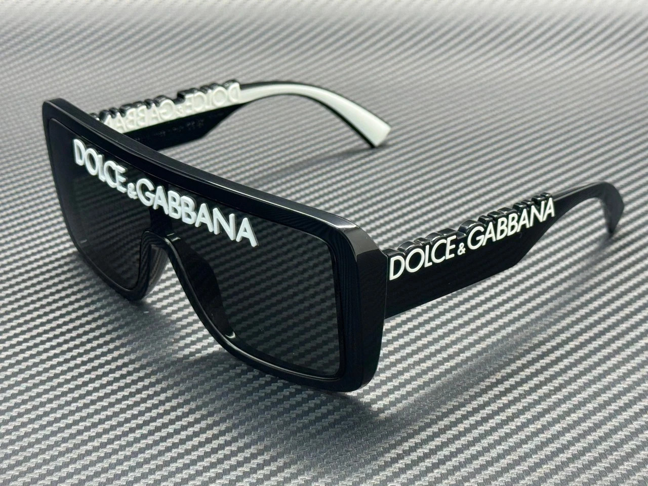 DOLCE & GABBANA DG6204 L50187 Black Dark Grey Unisex 65 mm Sunglasses