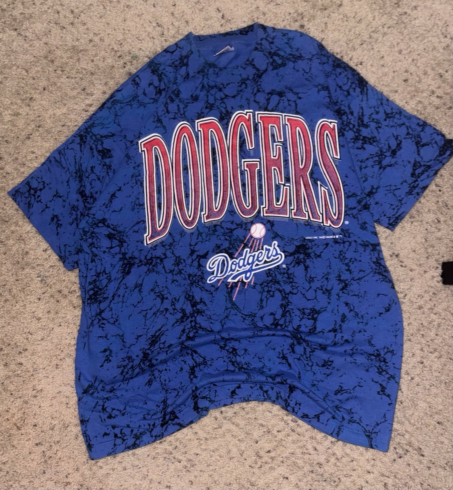 VINTAGE 1993 Y2K Dodgers T Shirt Fruit Of The Loom Made In USA 🔥🔥