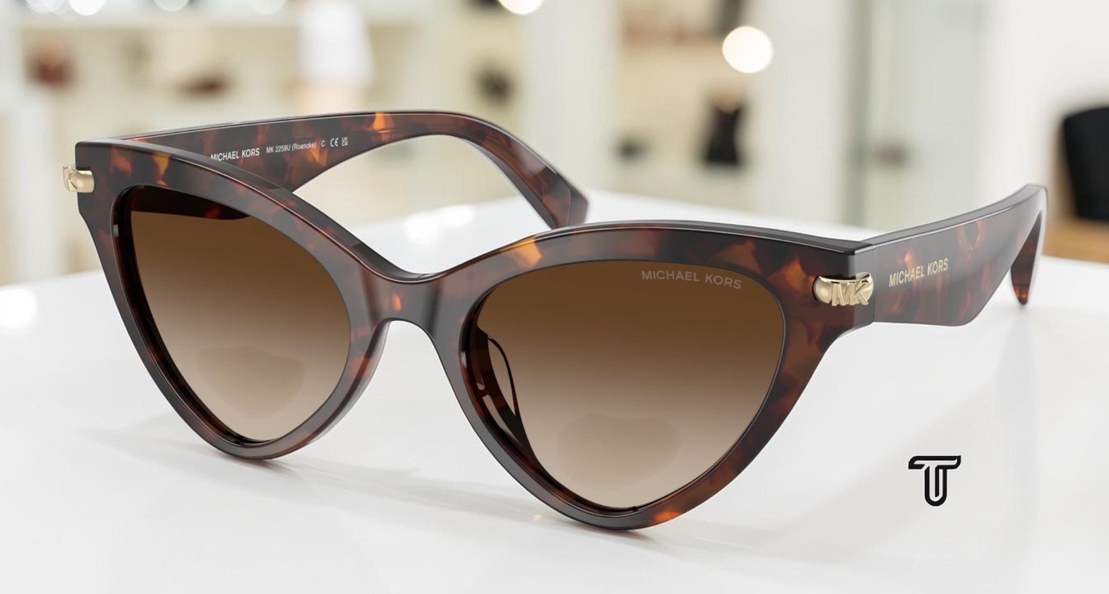 MICHAEL KORS MK2259U 403113 Roanoke Luggage Tortoise Grad 52mm Womens Sunglasses
