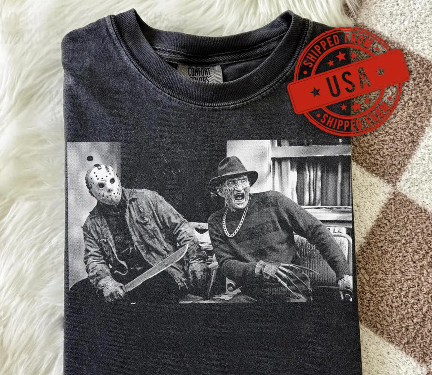 Freddy Krueger Jason Voorhees Black Shirt