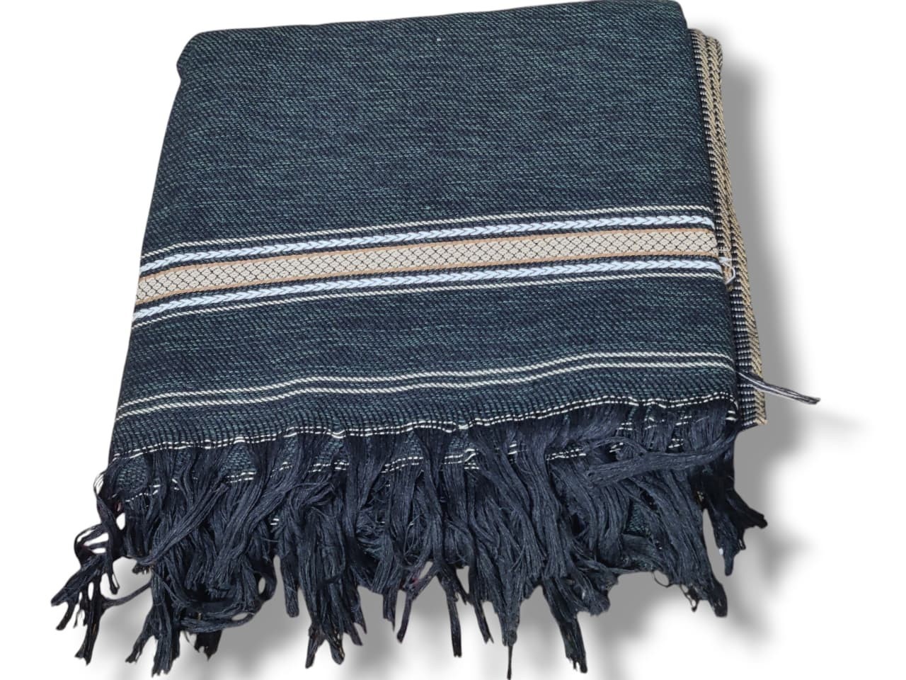 AFGHAN WOOL PATOO SHAWL - Men\'s Indian Kullu Wrap, Thick & Warm Blanket, Dhussa