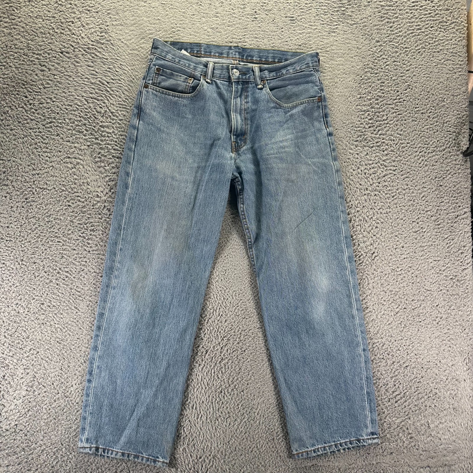 Levi\'s 550 Jeans Mens 32x30 Blue Cotton Denim Streetwear Straight Leg Faded
