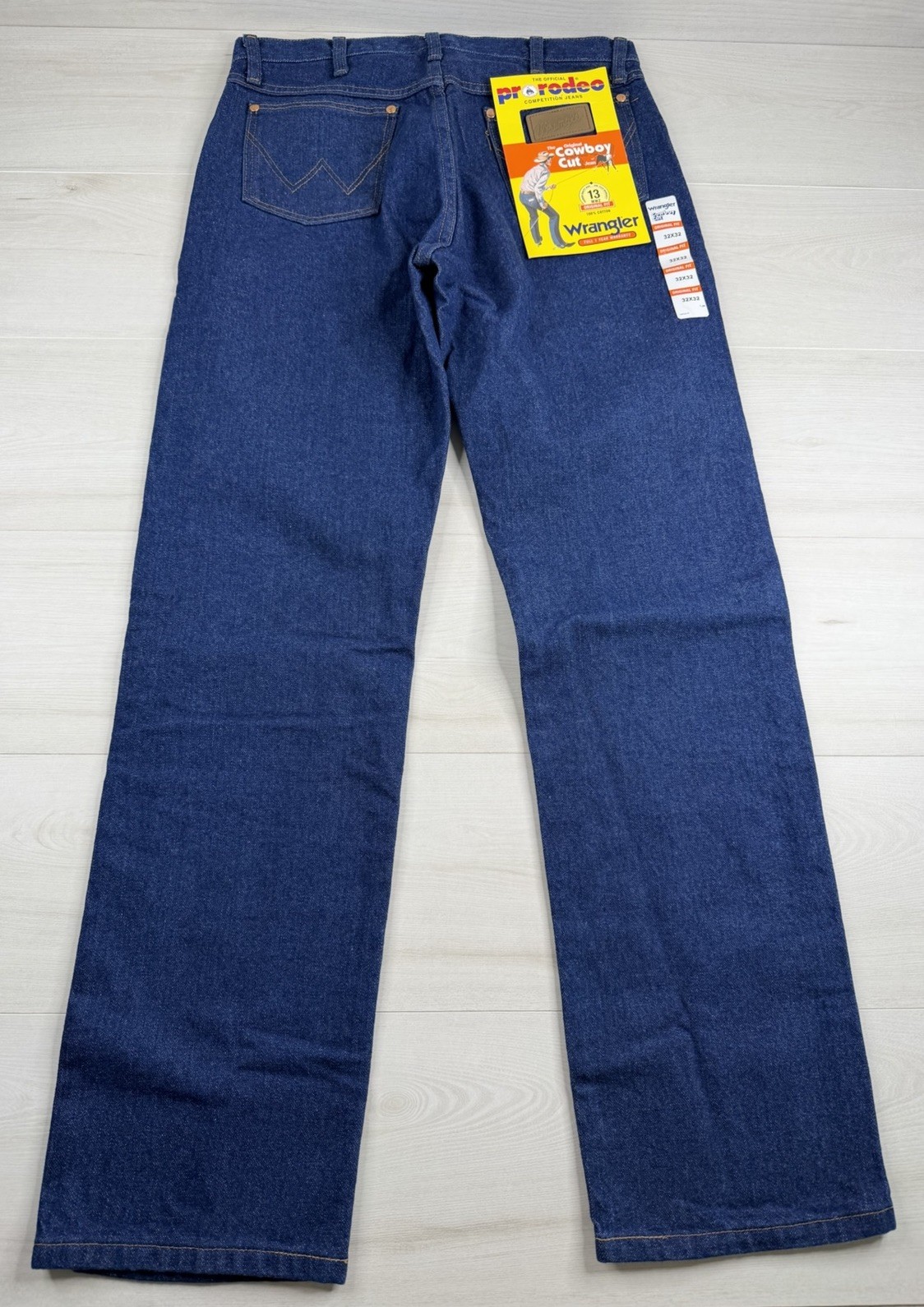 Wrangler 13MWZ Original Cowboy Cut Jeans Blue Denim Pro Rodeo Mens 31x32 NEW