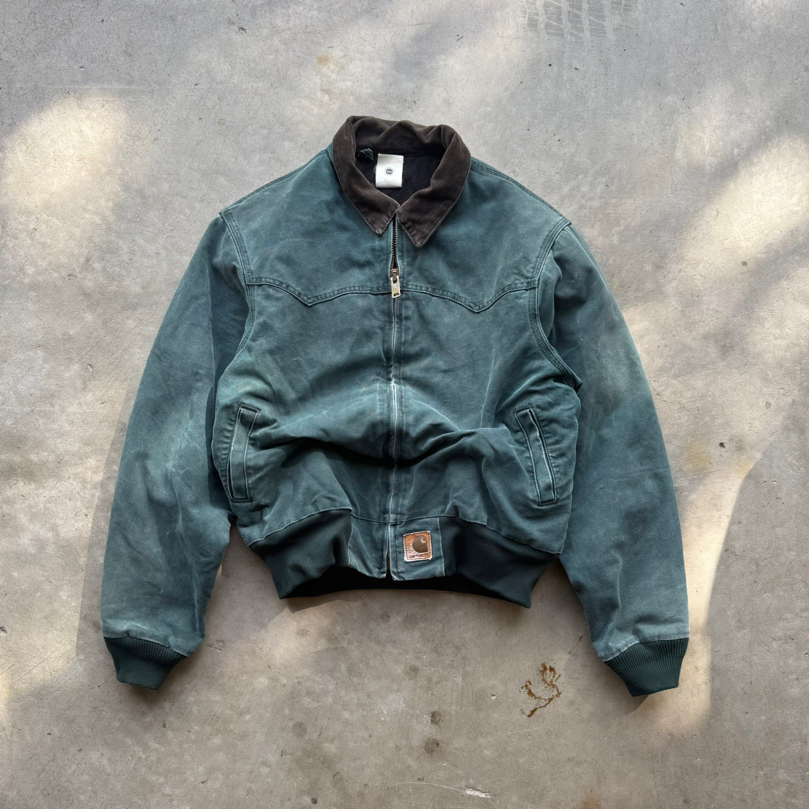 Vintage 1999 Carhartt Santa Fe J14HTG Hunter Green Faded Size large / Medium