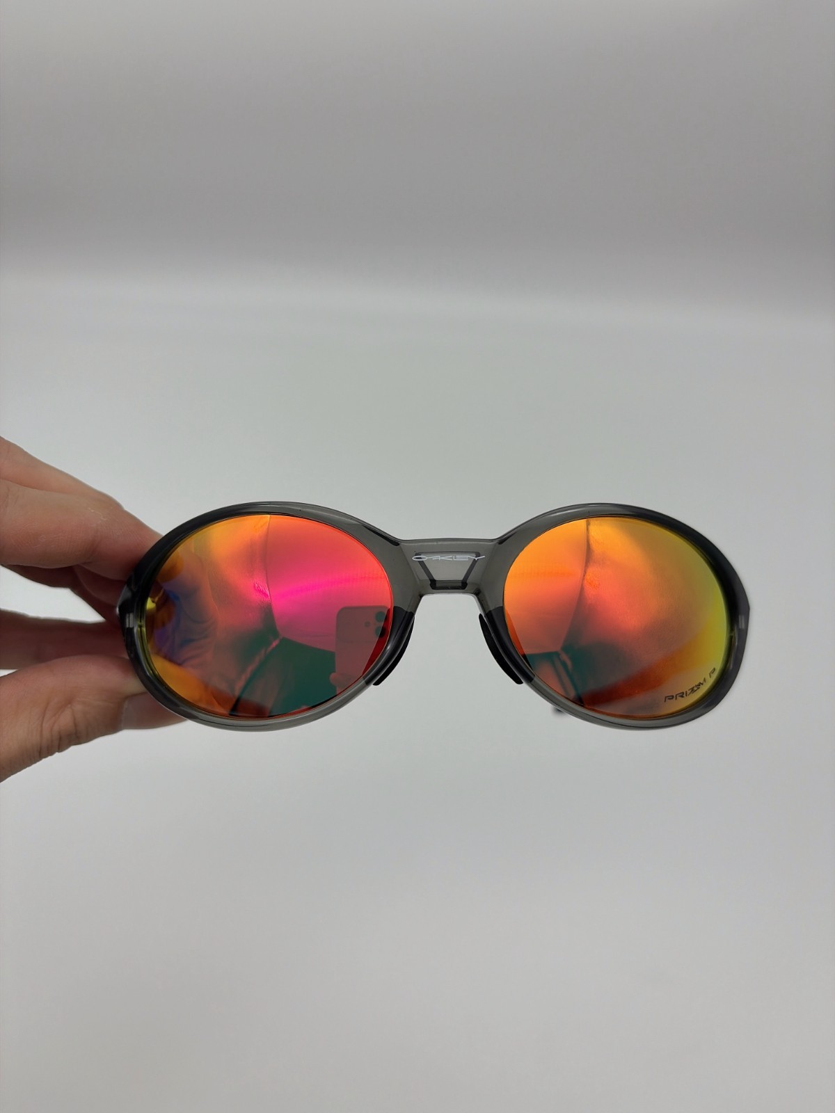 Retro Oakley Eye Jacket Redux Polarized Sunglasses gray /red OO9438 Y2K
