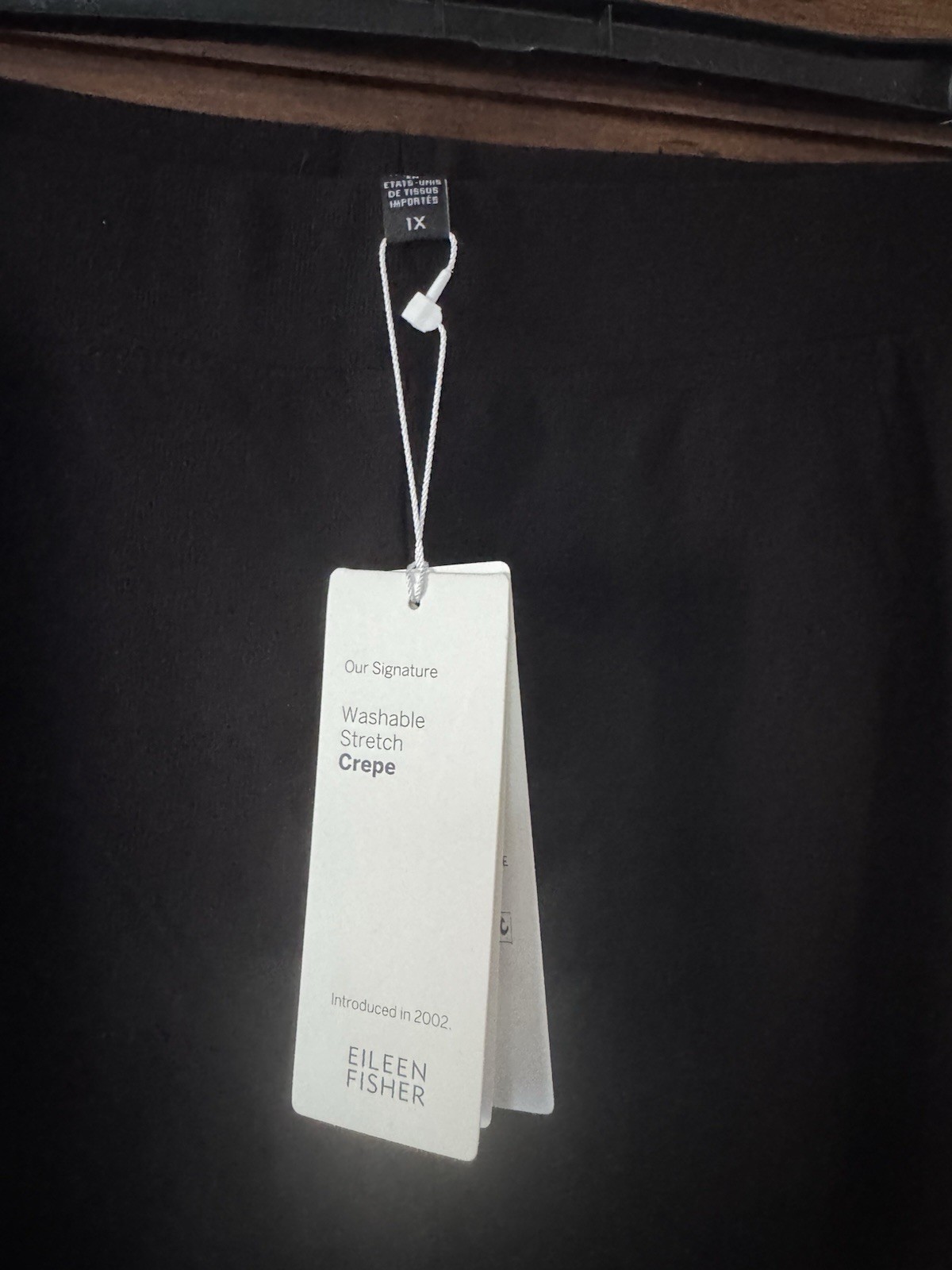 Eileen Fisher Womens Washable Stretch Crepe Pants Black 1X