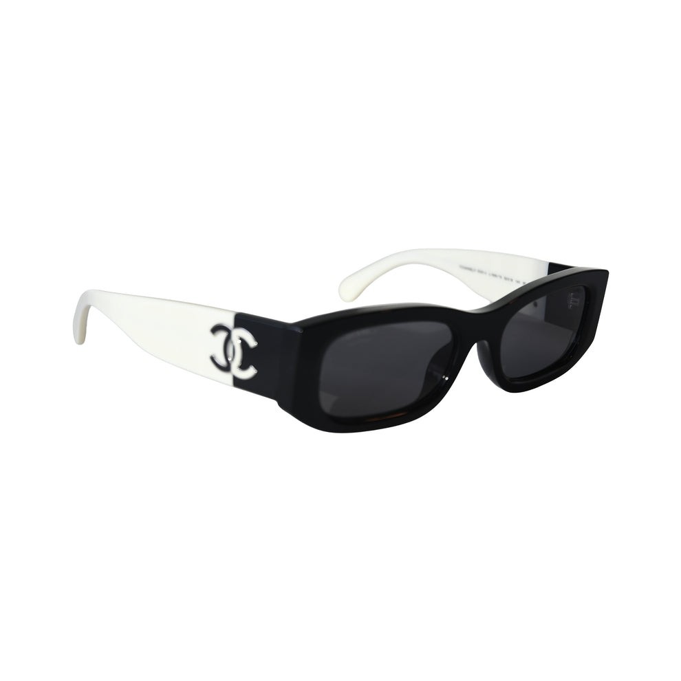 CHANEL CH5525 Authentic Sunglasses Black White Polarized Lens 100 UV