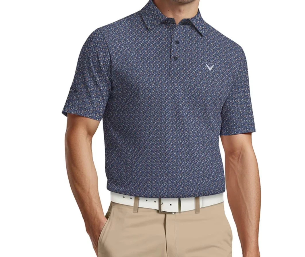 Callaway Men\'s Performance Stretch Golf Polo Navy Size M NWT
