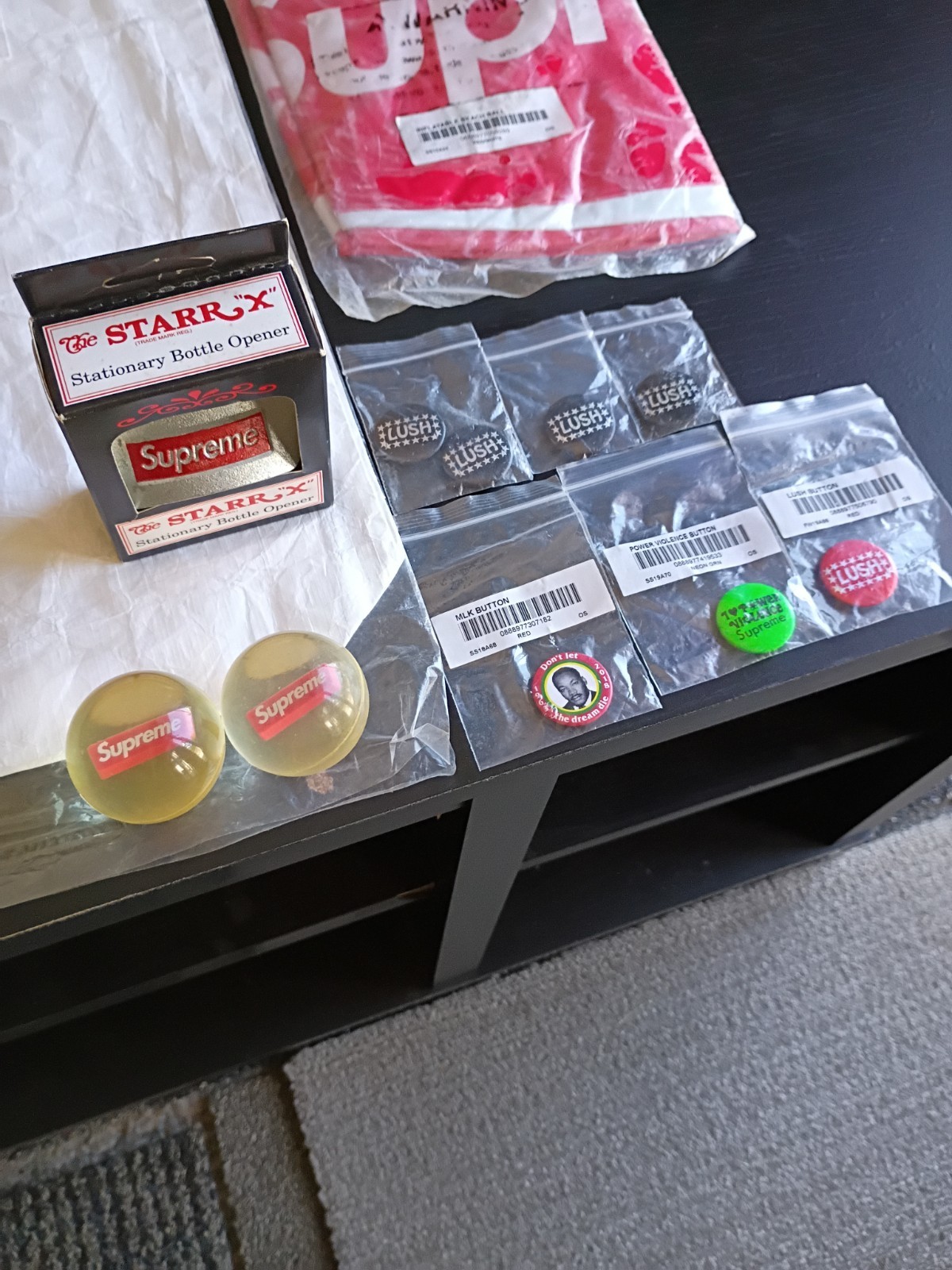 Supreme Accessories Lot from Season 2010-2019: Starr X Bottle Opener, Beach Ball