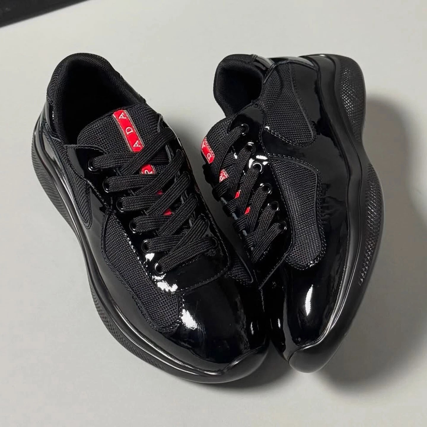 Men's Prada America's Cup 'Black' Lightweight Sneakers New