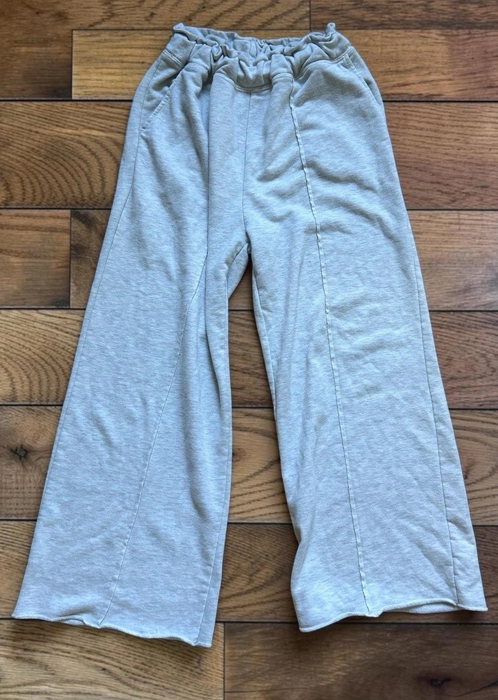 American Vintage Women\'s Heather Gray Wide Leg Sweatpants Size Small