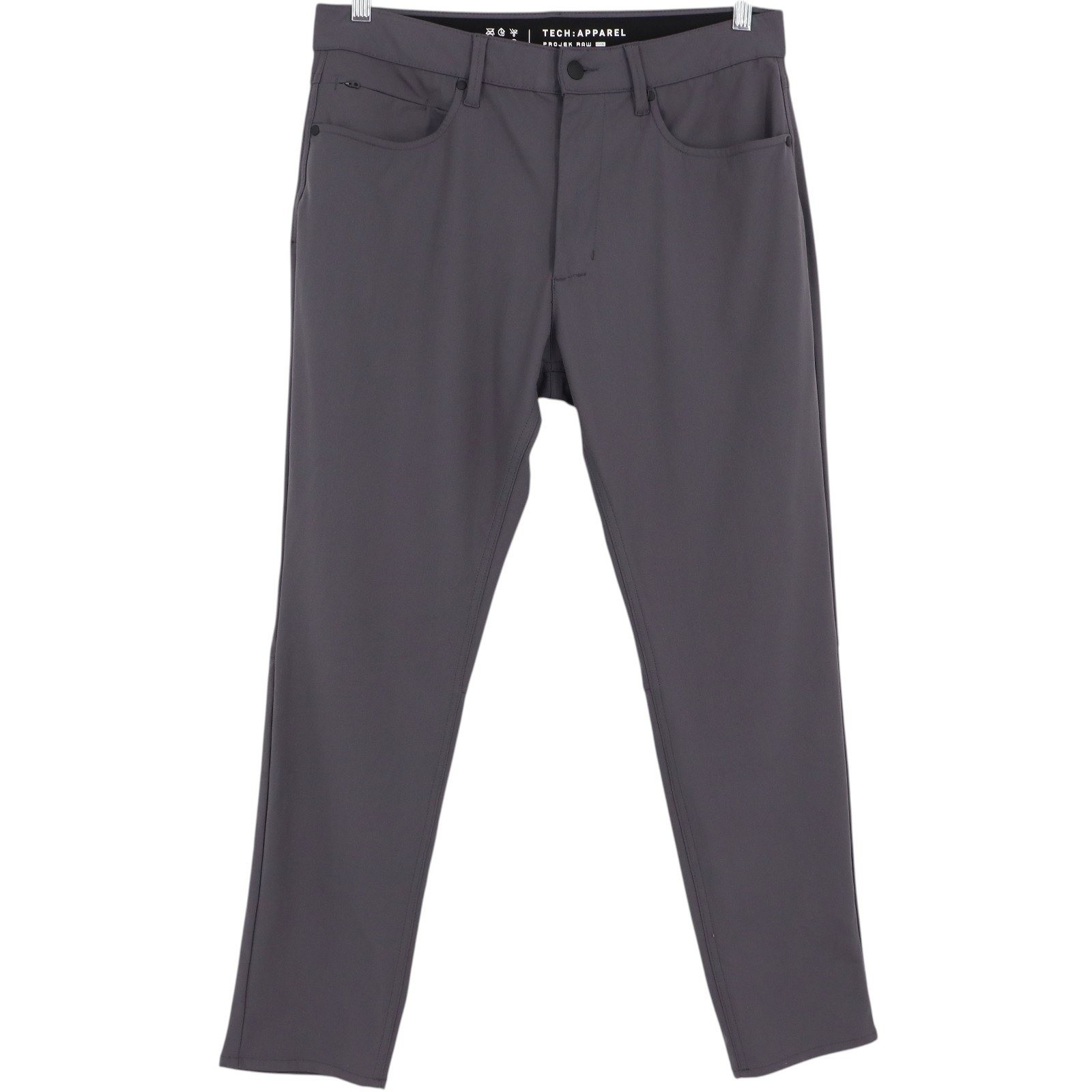 Projek Raw Tech Apparel Mens Size 34 Charcoal Gray Performance Chino Pants