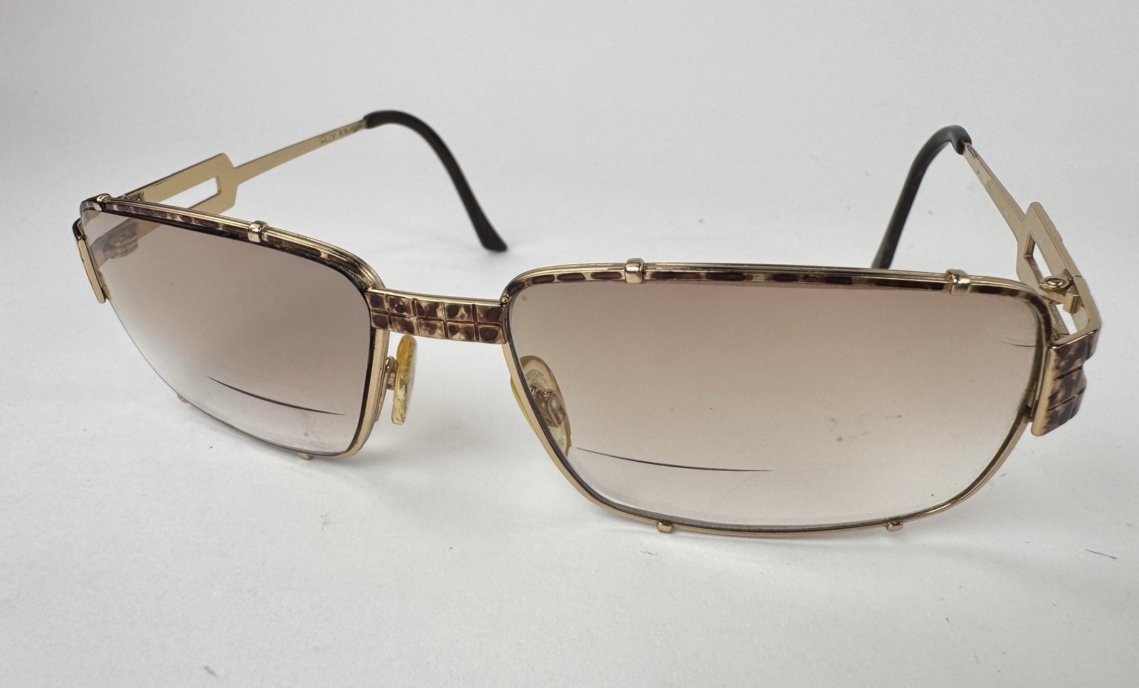 CAZAL Mod 977 Col 33 Gold Brown Eyeglass Frames 59-16 135 Germany