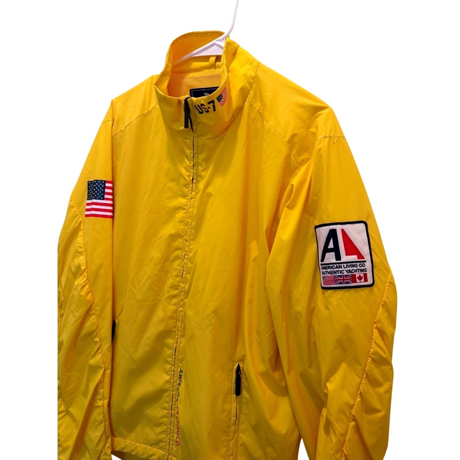 NWT American Living Yachting Jacket Yellow Sailing Windbreaker Men\'s Medium US-7